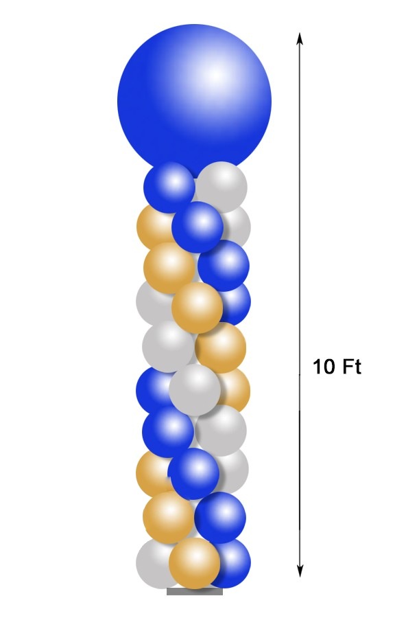 Balloon Column 10-Ft Round-Top Select Your Colors
