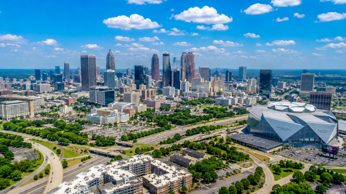 Atlanta 2026 World Cup watch party host city skyline