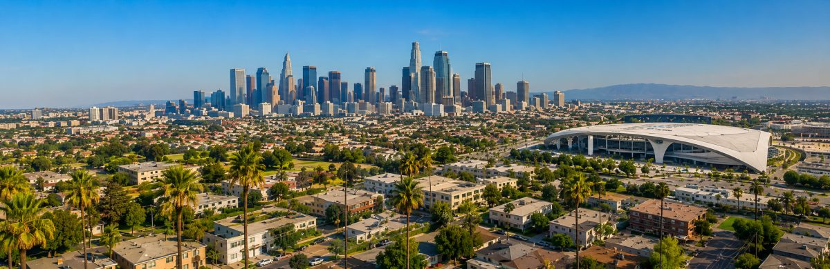 Los Angeles 2026 World Cup watch party host city skyline