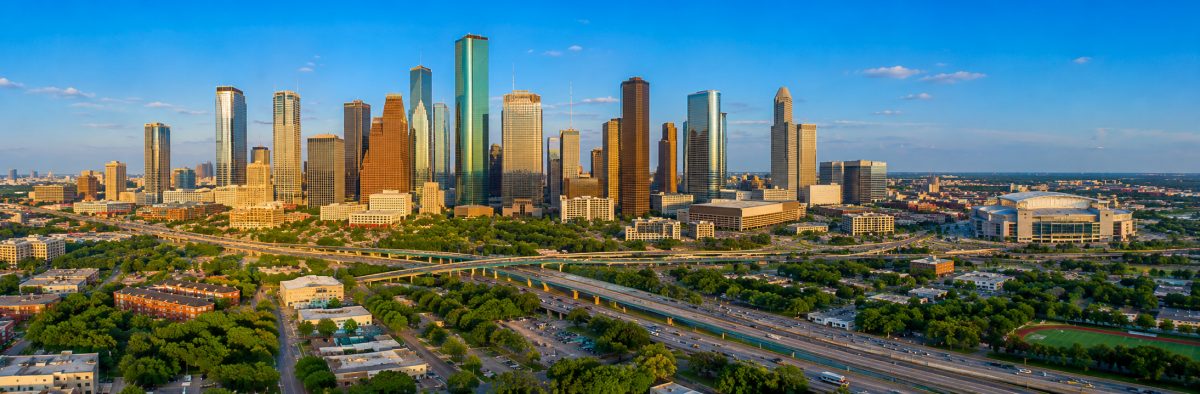 Houston 2026 World Cup watch party host city skyline
