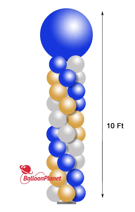 Balloon Column 10-Ft Round-Top Select Your Colors
