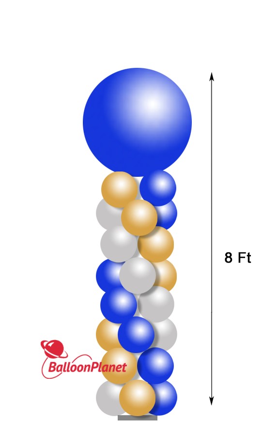Balloon Column 8-Ft Round-Top Select Your Colors
