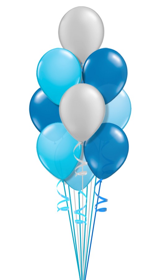 Hanukkah Silver Balloon Bouquet (13 Balloons)