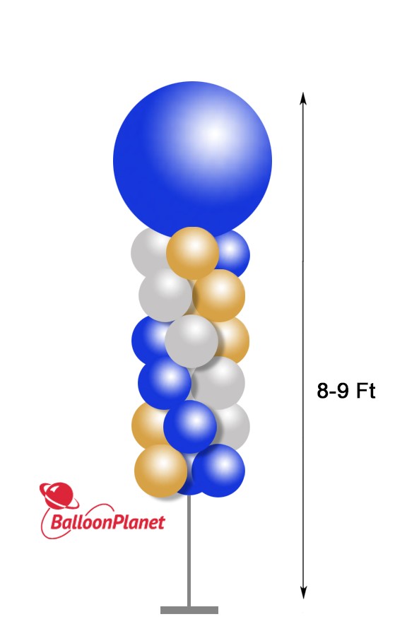 Balloon Column 6-Tier Round-Top Select Your Colors
