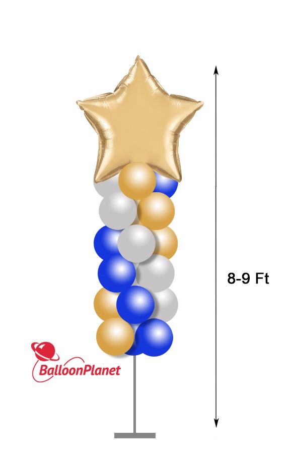 Balloon Column 6-Tier Star-Top Select Your Colors