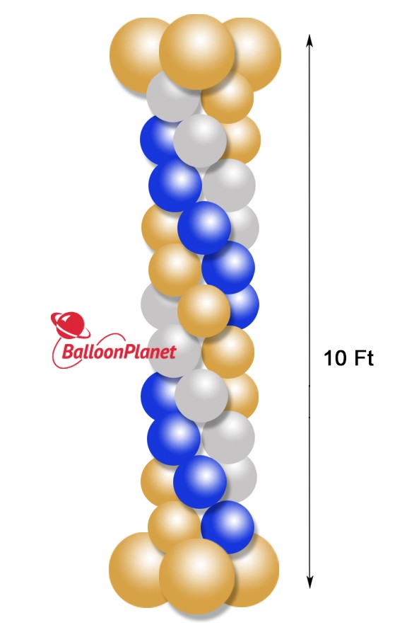 Balloon Column 10-Ft Classic Greek Select Your Colors