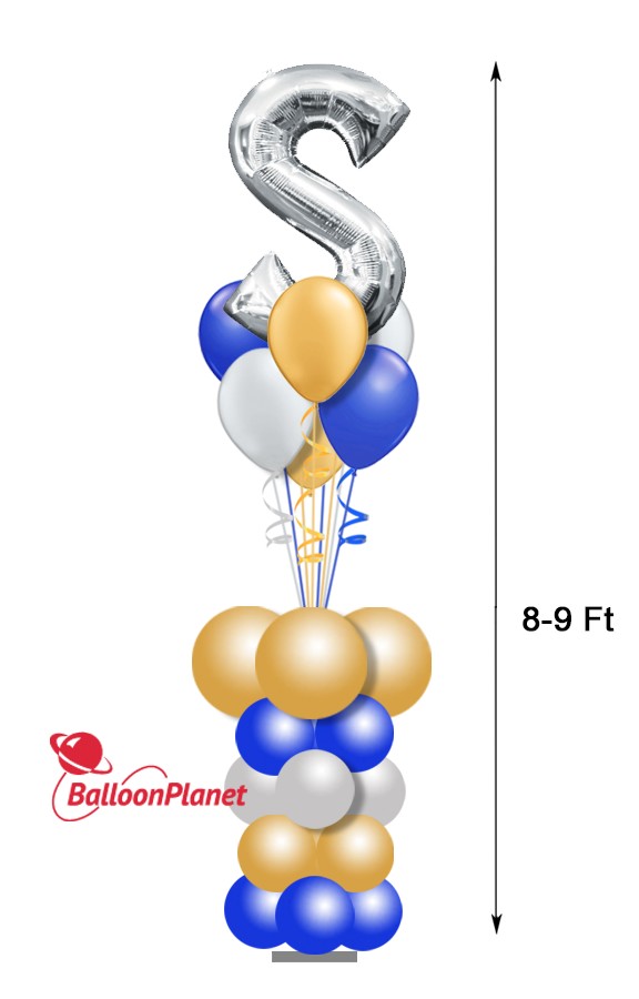 Balloon Column Bouquet Letter Pedestal Select Your Colors/Letter