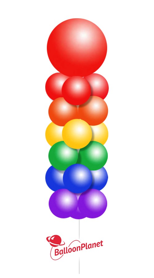 Original Pride Colors Red Round Cap Column