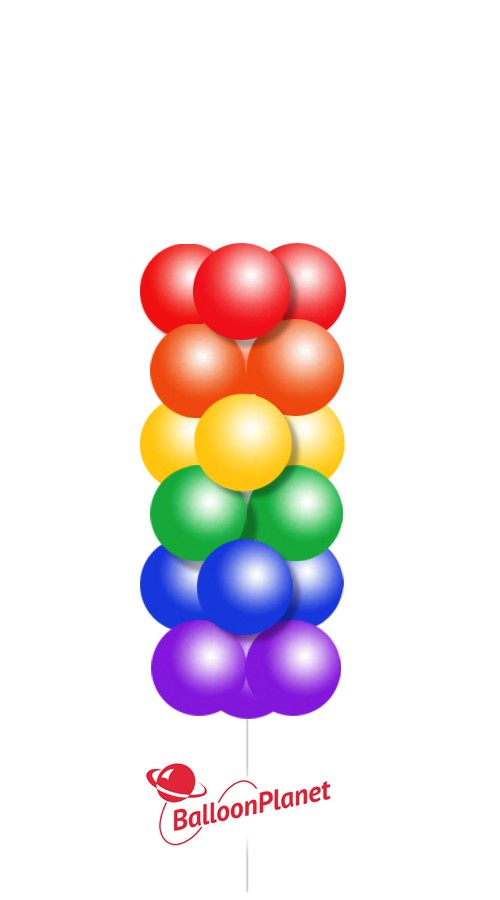 Original Pride Colors Flat Top Column