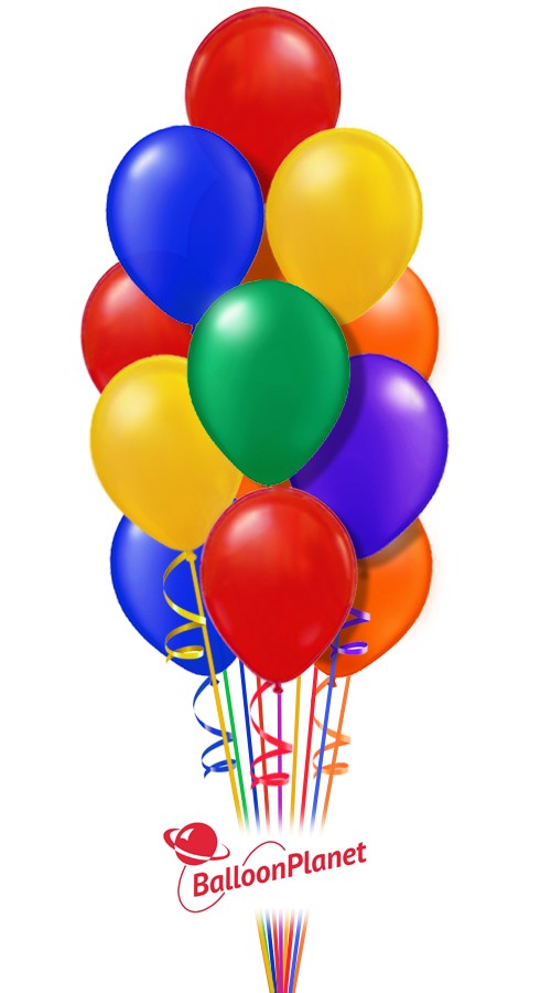 Original Pride Colors Balloon Bouquet (13 Balloons)