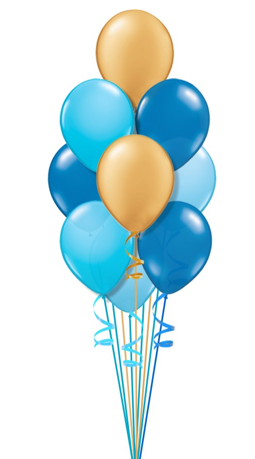 Hanukkah Gold Balloon Bouquet (13 Balloons)