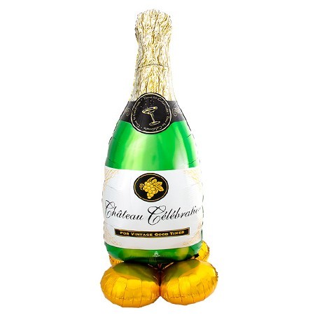 Helium+AirLoonz Bottle 60in Mylar Balloon Display