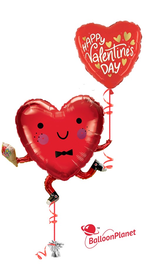 Heart Guy - Love Free Valentine's Display (2 Balloons)