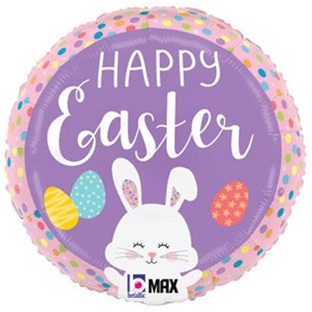 18in Purple Easter Single Mylar Balloon