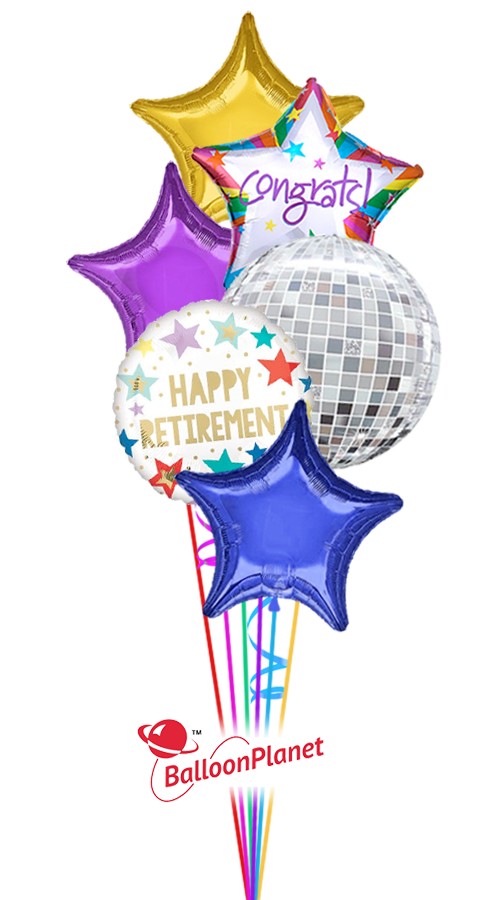 Party Time Retirement Bouquet (6 Balloons)