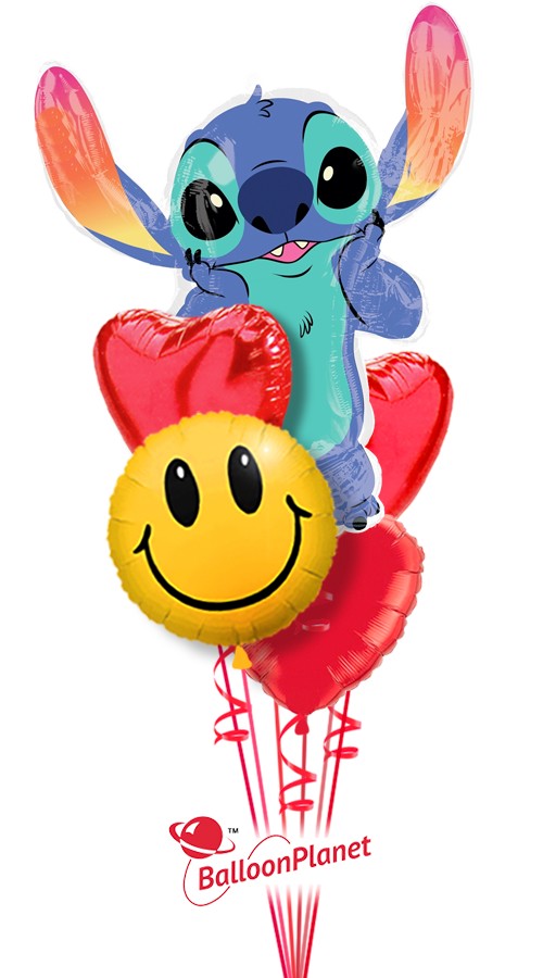 Stitch Love Balloon Bouquet (5 Balloons)