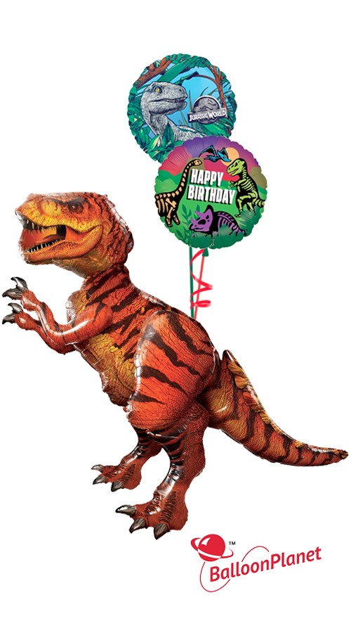 Jurassic World T-Rex Birthday Airwalker Balloon Display (3 Balloons)