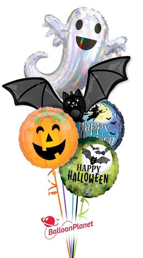 Mylar Halloween Balloon Bouquet (5 Balloons)