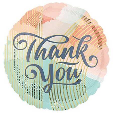 Thank You Pastel Clouds 18in Mylar Balloon