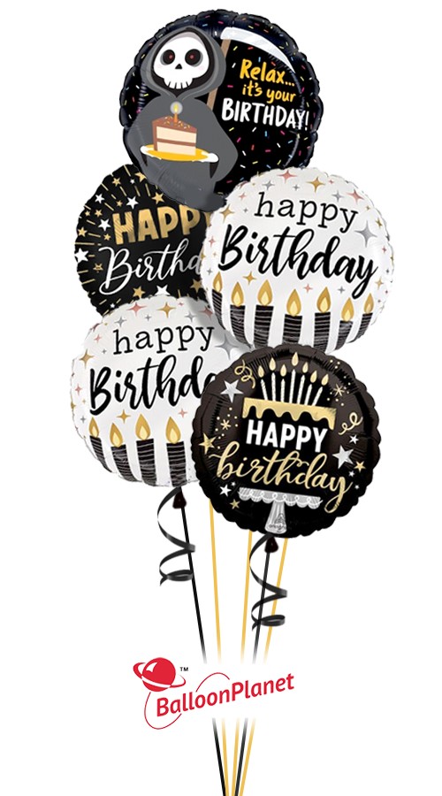 Relax It's Your Birthday Balloon Bouquet (5 Balloons)