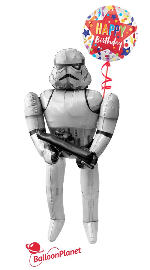 Storm Trooper Airwalker Birthday Display (2 Balloons)