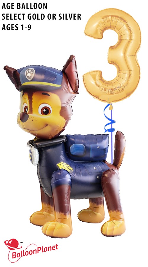 Custom Age Airwalker Birthday Balloon Display (2 Balloons)