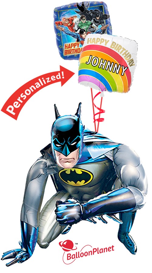 Personalized Batman Airwalker Display (3 Balloons)