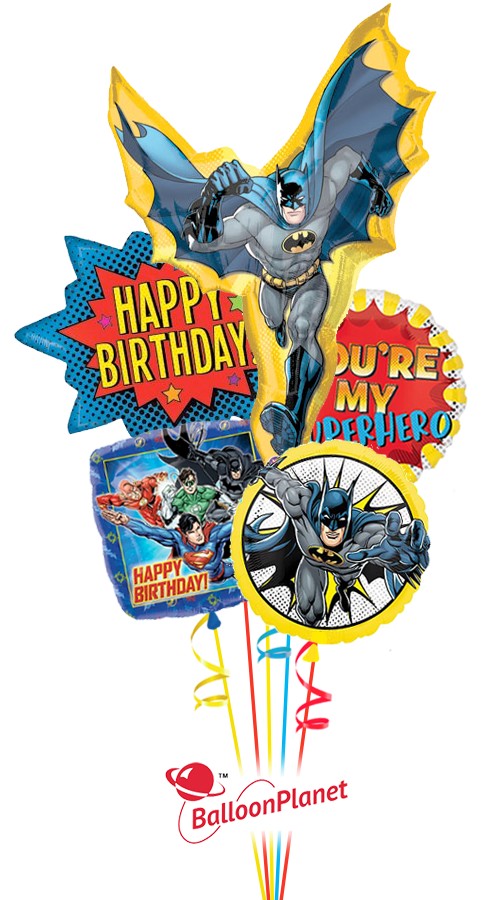 Batman Theme Balloon Bouquet (5 Balloons