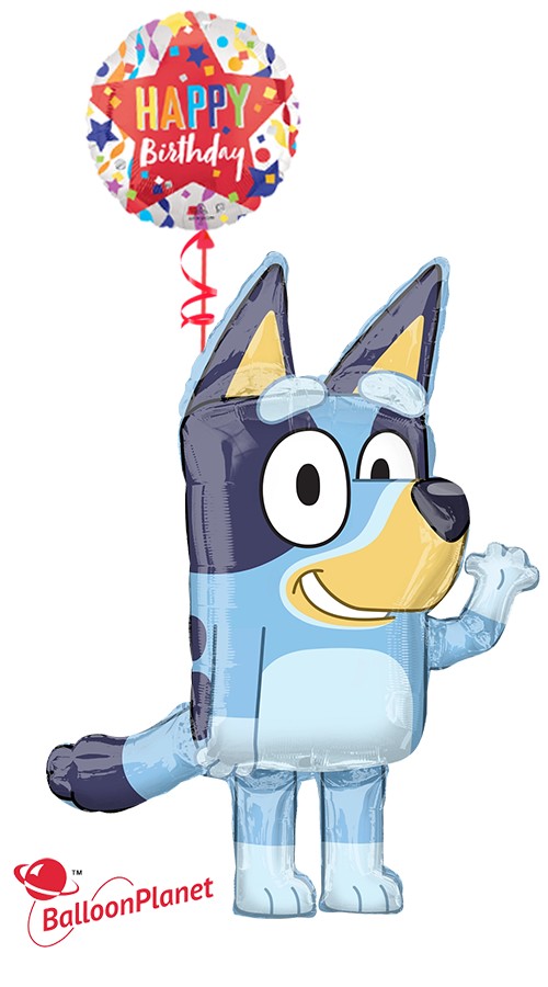 Bluey Airwalker Birthday Display (2 Balloons)