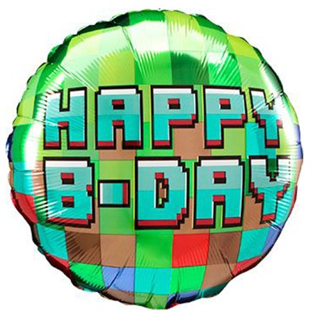 Pixel Gamer 18in Mylar Balloon
