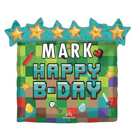Personalized 25in Mylar Gamer Box Limit 7 Letters
