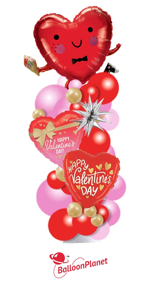 Heart Guy 7ft Balloon Gift Column