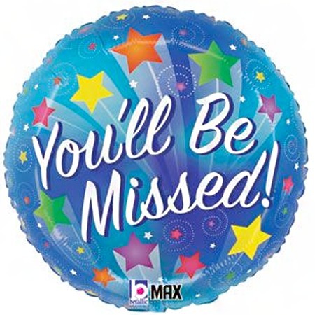 18in You'll Be Missed Mylar Balloon