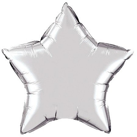 19in Silver Star Balloon Mylar