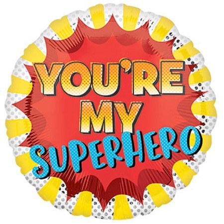 18in You're My Superhero Mylar Balloon