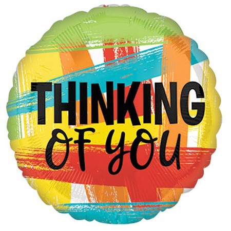 18in Thinking of You Plaid Mylar Balloon