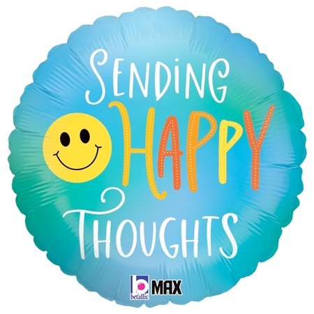 18in Sending Happy Thoughts Mylar Balloon