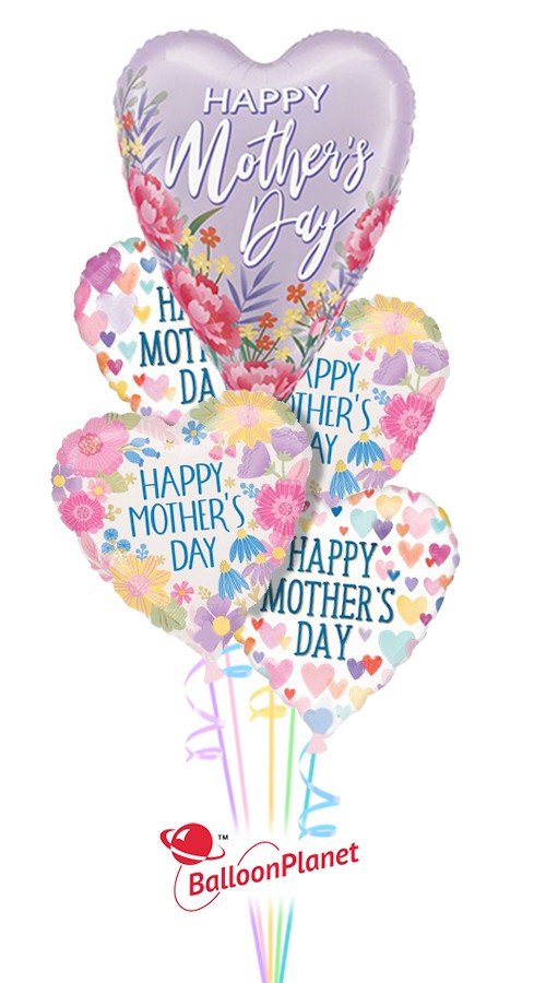 Mother's Day Mylar Mix Balloon Bouquet (5 Balloons)