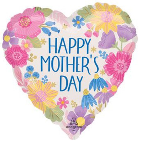 18in Botanical Heart Mother's Day Balloon
