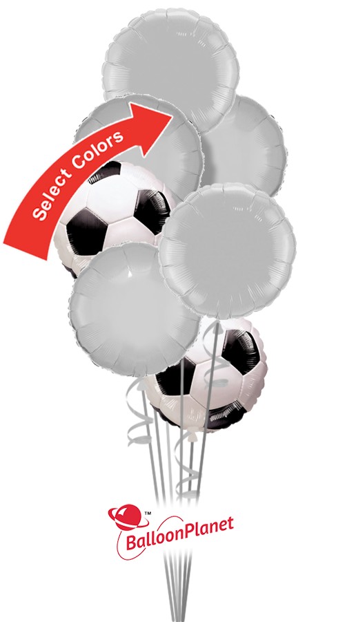 Select Your Team Colors (5 Plain Mylars + 2 Soccer Ball Mylars)