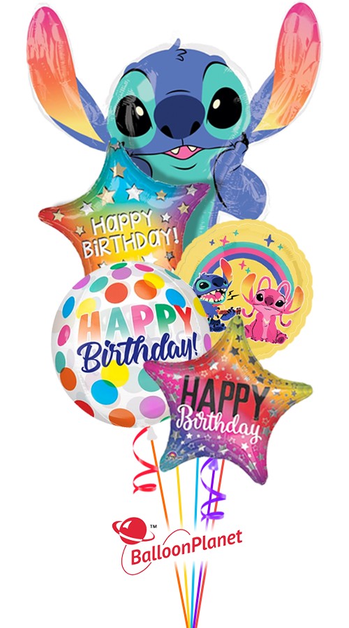 Lilo and Stitch Birthday Bouquet Stitch (5 Balloons)