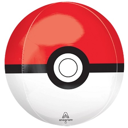 Pokemon Pokeball 15in Spherical Mylar Balloon