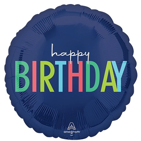 Modern Birthday 18in Mylar Balloon