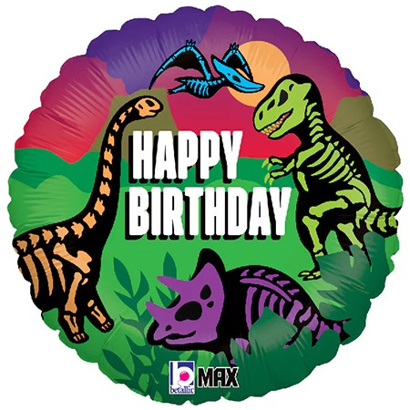 Jurassic Birthday 18in Mylar Balloon