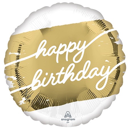 Golden Birthday 18in Mylar Balloon
