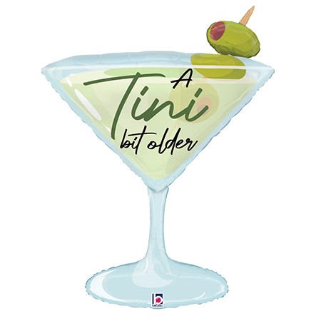Green Martini 35in Mylar Balloon