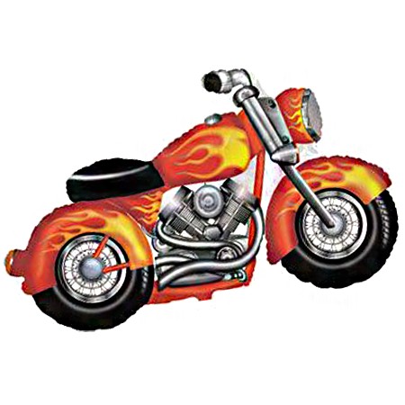 Snarly Motorcycle 45in Mylar Balloon