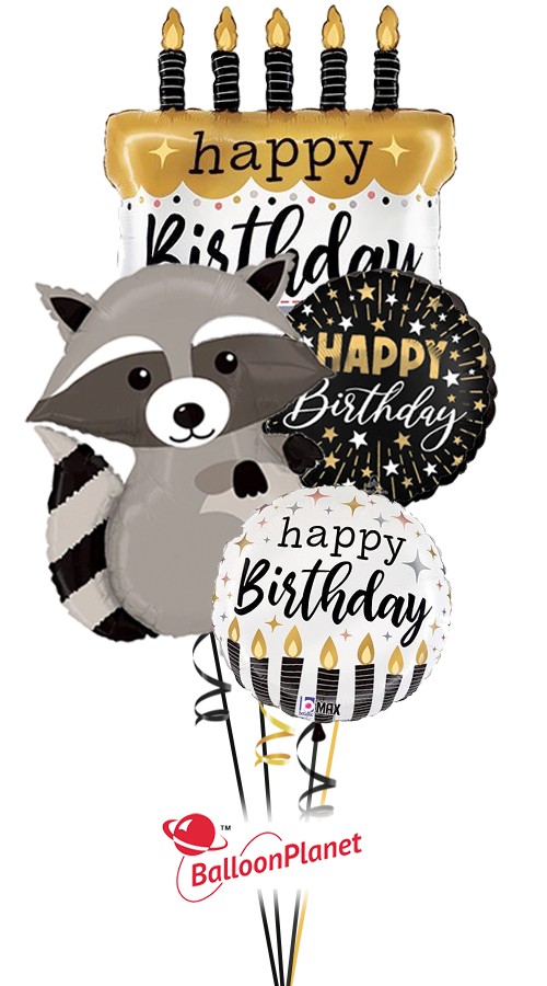 Birthday Wishes from Jimothy Balloon Bouquet (4 Balloons)