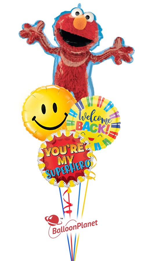 Elmo Back to School Bouquet (4 Balloons)