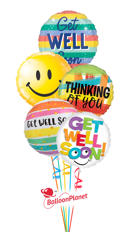 Get Well Expressions Thinking of You (5 Balloons)